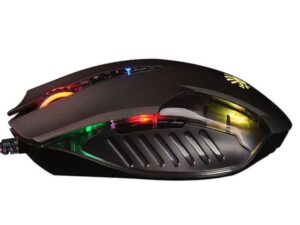 MOUSE A4tech, gaming, cu fir, USB, optic, 3200 dpi, butoane/scroll 8/1, iluminare, butoane programabile, negru, "Q50" (timbru verde 0.18 lei)