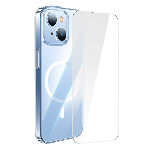 HUSA SMARTPHONE Baseus Crystal Series Magnetic Case, pentru Iphone 14 Plus, contine 1 x folie sticla display, material silicon, transparent "ARJC010002" - 6932172615048 - Image 3