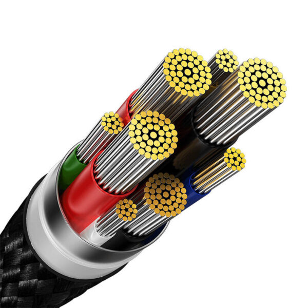 USB-C cable for USB-C Baseus Glimmer Series, 100W, 2m (Black) - Image 3
