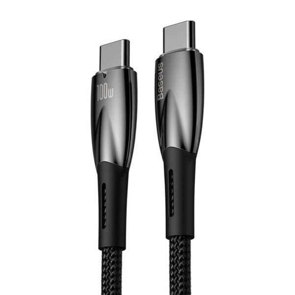 USB-C cable for USB-C Baseus Glimmer Series, 100W, 2m (Black) - Image 2
