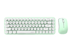 Wireless keyboard + mouse set MOFII Bean 2.4G (White-Green)