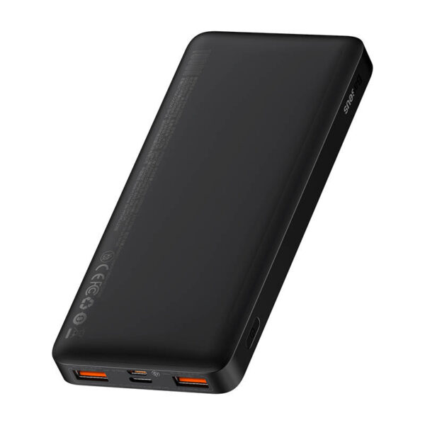 POWER BANK Baseus Bipow, 10000mAh, 20W, 2 x USB; 1 x USB Type-C, digital display pt. status baterie, total 3A, negru, "PPBD050301" (timbru verde 0.98 lei) - 6932172618254