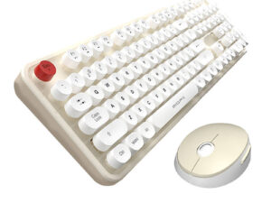 Wireless keyboard + mouse set MOFII Sweet 2.4G (White-Beige