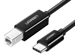 CABLU USB Ugreen pt. imprimanta, "US241" USB Type-C (T) la USB 2.0 Type-B (T), 1m, negru, "80811" (timbru verde 0.08 lei) - 6957303888115