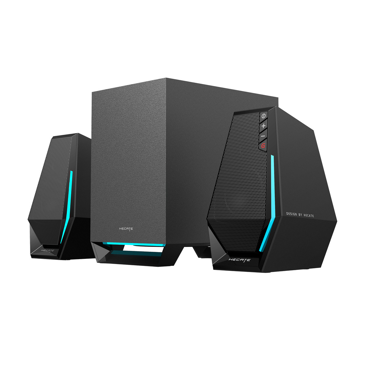 BOXE EDIFIER Gaming 2.1, RMS: 30W(2 x 7.5W + 15W), bass 4",control volum,BT/USB-A/USB-C/AUX, sound mode:Music/Game/Movie, 10 x LED RGB, frecv. rasp 93Hz-20KHz, USB power,black, "G1500MAX-BK" (timbru verde 4 lei) - Image 3