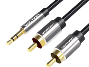 Vention 2xRCA cable (Cinch) jack to 3.5mm BCFBD 0.5m (black)