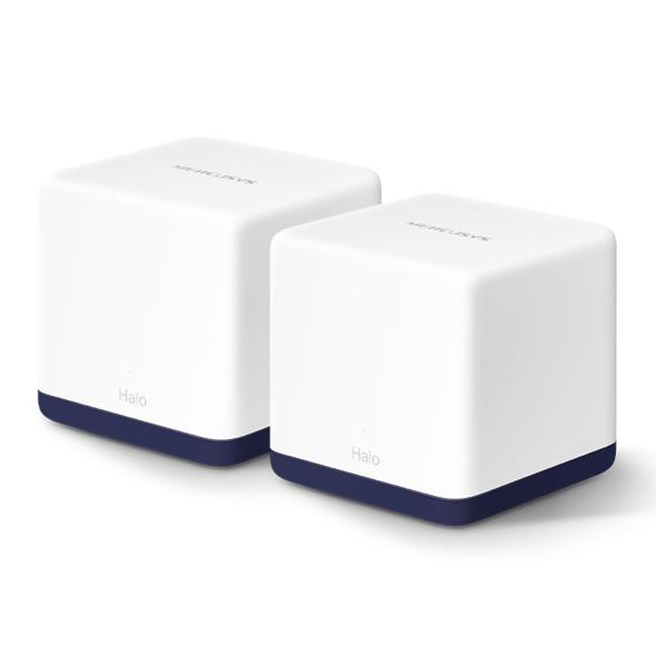 MESH MERCUSYS, wireless, router AC1900, pt interior, 1900 Mbps, port LAN si WAN Gigabit, 2.4 GHz | 5 GHz, antena interna x 2, standard 802.11ac, "Halo H50G(2-pack)" (timbru verde 2.00 lei)