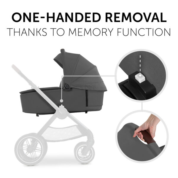 HAUCK carry Cot WALK N CARE, Dark Grey, 165423 - Image 4