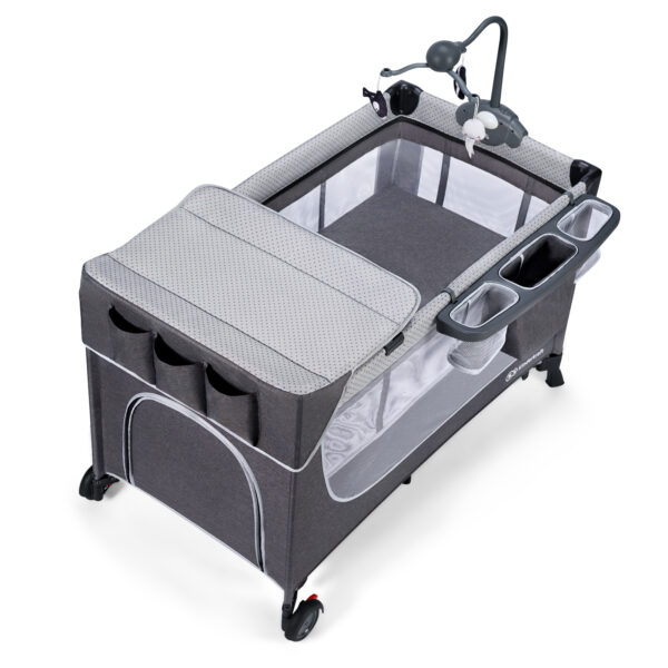 KINDERKRAFT travel cot LEODY, grey, KCLEOD00GRY00AC - Image 3