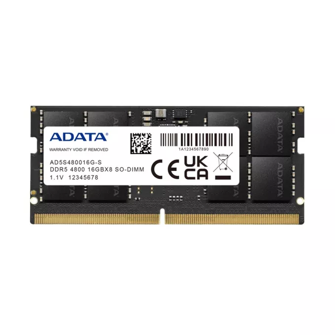 SODIMM Adata, 16GB DDR5, 4800 MHz, "AD5S480016G-S"