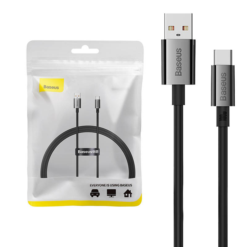 CABLU alimentare si date Baseus Superior, pt. smartphone, USB la USB Type-C , 100W, 1m, negru "P10320102114-00" (timbru verde 0.18 lei) - 6932172631970 - Image 7