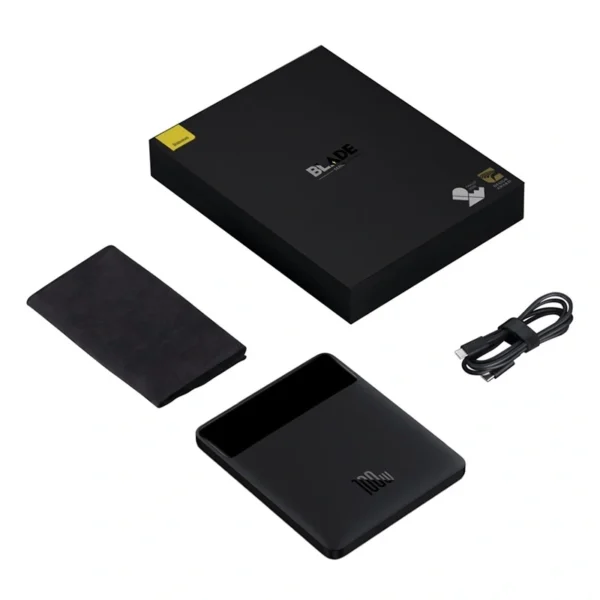 Powerbank Baseus Blade 20000mAh 2xUSB, 2xUSB-C + cable USB-C  100W (black) - Image 6