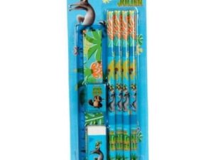 Paso 00-3759PS Penguins set 4 pencils / Ruler 15cm / Sharpener / Eraser