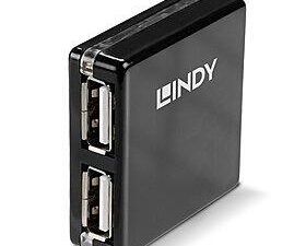 HUB USB Lindy Mini  4 Port USB 2.0 "LY-42742" (timbru verde 0.18 lei)