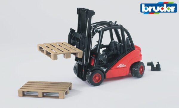 BRUDER Linde fork lift H30D with 2 pallets, 02511
