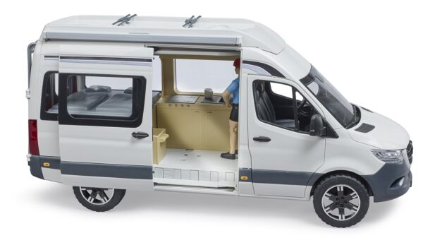 Kamper MB Sprinter biały z figurką i akcesoriami - Image 3
