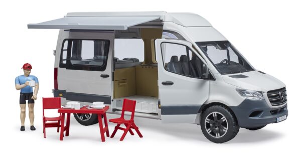 Kamper MB Sprinter biały z figurką i akcesoriami - Image 4