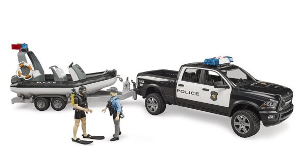 Pojazd Dodge RAM 2500 Policyjny Pikap z łodzią