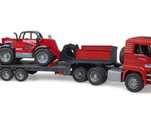 BRUDER 1:16 MAN TGA low loader truck with telescopic loader MLT 633, 02774