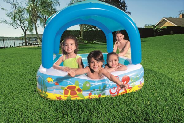 Inflatable Pool For Children With A Canopy 140 x 140 x 114 cm Bestway 52192 - Image 3