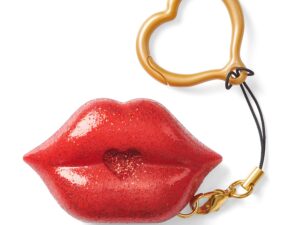 S.W.A.K. keychain Shimmer (Red Glitter) kiss with butterfly sound, 4115