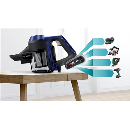 Bosch Serie 6 BBS611MAT stick vacuum/electric broom 2-in-1 stick vacuum Battery Dry Bagless 0.3 L Blue 2.5 Ah - Image 2