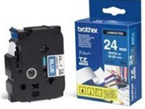 Brother laminated tape TZe-555 - White on blue