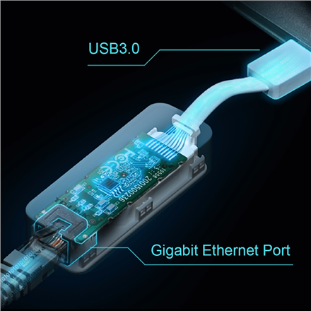 ADAPTOR RETEA TP-LINK , extern, USB 3.0, port RJ-45, 1000 Mbps, "UE300" (timbru verde 0.18 lei) - Image 4