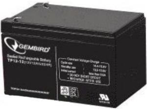 ACUMULATOR UPS GEMBIRD 12V / 12Ah, terminal F2(T2), dimensiune: 95x98x15mm, inaltime+terminal: 101mm, "BAT-12V12AH" (timbru verde 0.5 lei)