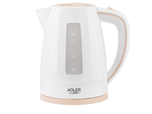 Adler AD 1264 electric kettle 1.7 L 2200 W Hazelnut, White