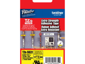 BROTHER TZES631 12 BLACK ON YELLOW STR.