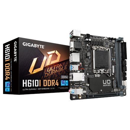 PLACA de BAZA Gigabyte "H610I DDR4", skt LGA 1700, mini ITX, Intel H610, 2 x DDR4, max. 64 GB, 4 x SATA, 1 x M.2, 7.1, "H610I DDR4"