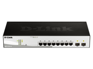D-Link DGS 1210-10 - P�ep�na� - inteligentn� - 8 x 10/100/1000 + 2 x gigabit� SFP - desktop, Lze montovat do rozvad��e