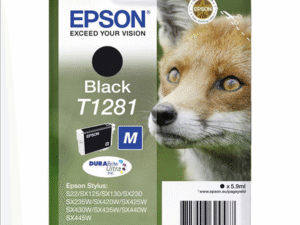 Epson T1281 - 5.9 ml - M-storlek - svart - original - blister - bl�ckpatron - f�r Stylus S22, SX130, SX230, SX235, SX430, SX435, SX438, SX440, SX445, Stylus Office BX305