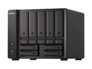 QNAP TS-H973AX-8G - NAS-server - 9 fack - SATA 6Gb/s - RAID 0, 1, 5, 6, 10, 50, JBOD, 60, RAID TP - RAM 8 GB - 2.5 Gigabit Ethernet / 10 Gigabit Ethernet - iSCSI support