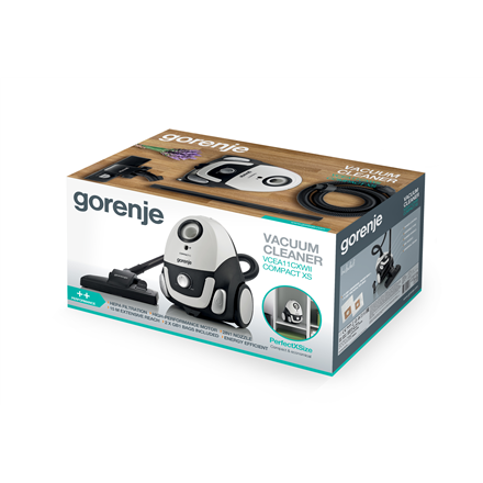 Gorenje | Vacuum cleaner | VCEA11CXWII | Bagged | Power 750 W | Dust capacity 2 L | White - Image 2