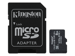 Kingston | UHS-I | 8 GB | microSDHC/SDXC Industrial Card | Flash memory class Class 10, UHS-I, U3, V30, A1 | SD Adapter