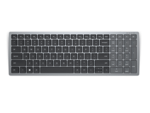 Dell | Keyboard | KB740 | Keyboard | Wireless | Cyrillic | Titan Gray | 2.4 GHz, Bluetooth 5.0 | 506 g