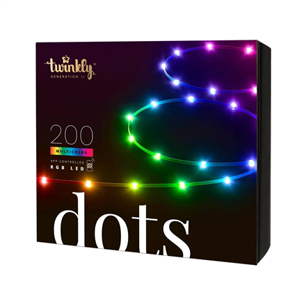 Valguskett Twinkly Dots Smart LED Lights 200 RGB (Multicolor), 10m, Transparent