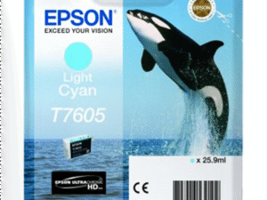 Epson T7605 - 26 ml - ljus cyan - original - blister - bl�ckpatron - f�r SureColor P600, SC-P600