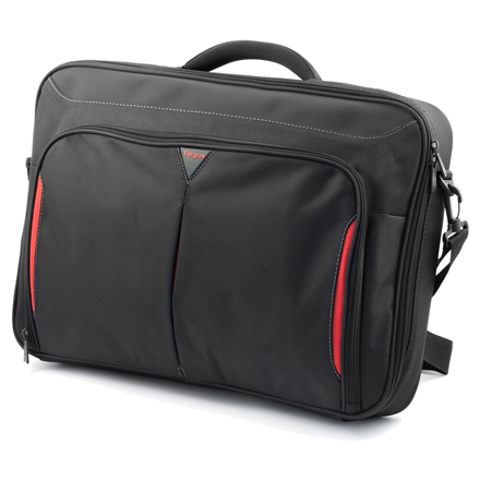 Laptop Bag Targus Clamshell Laptop Bag CN418EU Black/Red, Shoulder strap, Briefcase