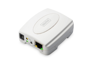 Digitus | USB Print Server, 1-Port 1x RJ45, 1x USB A, USB 2.0 | DN-13003-2 | White