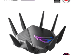 Routers Asus  Wi-Fi 6 Tri-Band Gigabit Gaming Router ROG GT-AXE11000 Rapture 802.11ax, 1148+4804+4804 Mbit/s, 10/100/1000/2500 Mbit/s, Ethernet LAN (RJ-45) ports 5, MU-MiMO Yes, No mobile broadband, Antenna type External, 2xUSB 3.2