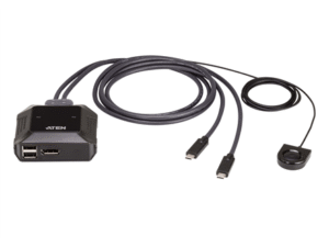 Server - Other Accessories Aten US3312 2-Port USB-C 4K DisplayPort KVM Switch with Remote Port Selector