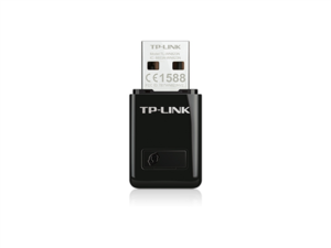 ADAPTOR RETEA TP-LINK mini, extern wireless 2.4 GHz, USB 2.0, port, 300 Mbps, antena interna x 1, "TL-WN823N" 45502442 (timbru verde 0.18 lei)