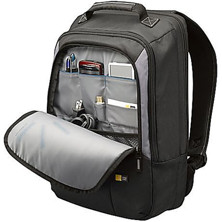 RUCSAC CASE LOGIC, pt. notebook de max. 17 inch, 2 compartimente, buzunar frontal x 2 | buzunar lateral, waterproof, nylon, negru, 3200980 "VNB-217 BLACK" 45501660