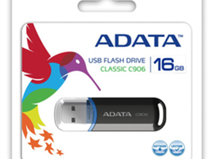 MEMORIE USB 2.0 ADATA 32 GB, cu capac, carcasa plastic, negru, "AC906-32G-RBK" (timbru verde 0.03 lei)
