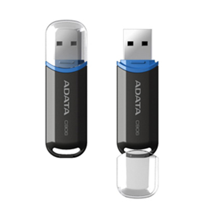MEMORIE USB 2.0 ADATA 32 GB, cu capac, carcasa plastic, negru, "AC906-32G-RBK" (timbru verde 0.03 lei) - Image 2