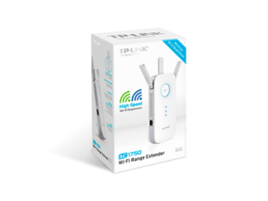 RANGE EXTENDER TP-LINK wireless 1750Mbps, 2 x port LAN Gigabit, 3 antene externe, dual band AC1750, 2.4GHz & 5GHz "RE450" (timbru verde 2 lei)