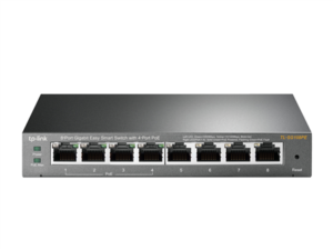 SWITCH PoE TP-LINK  8 porturi Gigabit (4 PoE), IEEE 802.3af, carcasa metalica "TL-SG108PE" (timbru verde 2 lei)